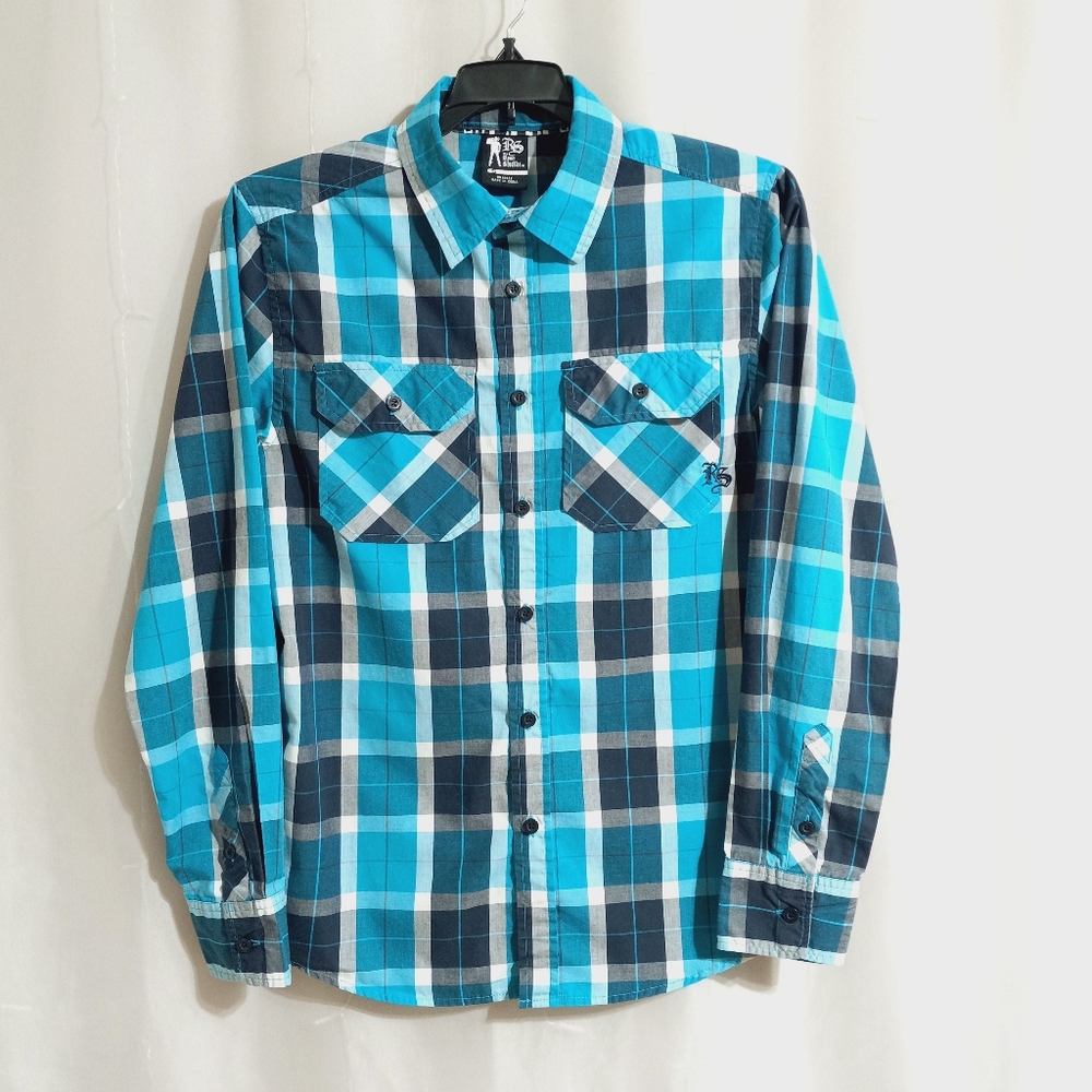 RS By Ryan Sheckler - Long Sleeve Button Down Plaid Shirt